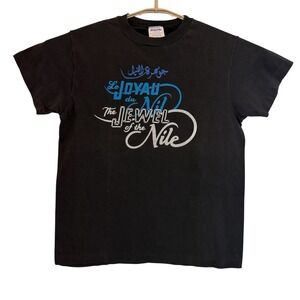Jewel of the Nile VTG 1985 Movie Promo Shirt Aviva Black XL Fit Medium Italy